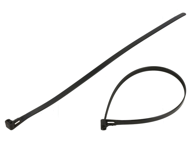 Kabelbinder; losmaakbaar; L: 300mm; W: 7,2mm; polyamide; zwart Kabelbinder; losmaakbaar; L: 300mm; W: 7,2mm; polyamide; zwart